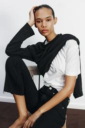 TRF CROPPED FLARE HIGH-WAIST JEANS