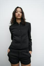 ZW COLLECTION CROPPED BUTTONED JACKET