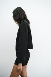 ZW COLLECTION CROPPED BUTTONED JACKET