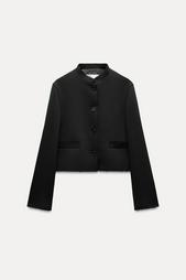 ZW COLLECTION CROPPED BUTTONED JACKET