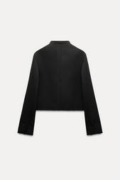 ZW COLLECTION CROPPED BUTTONED JACKET