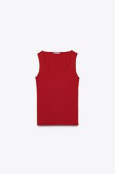 WIDE STRAP POLYAMIDE VEST TOP