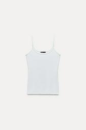 POLYAMIDE SLIM STRAP T-SHIRT