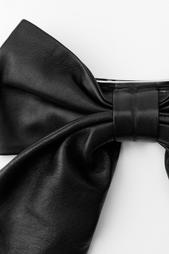 LEATHER BOW SHEEPSKIN CLIP