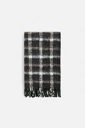 BRUSHED TEXTURED CHECK SCARF