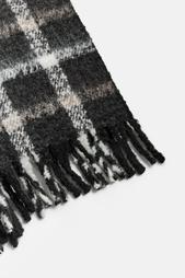 BRUSHED TEXTURED CHECK SCARF