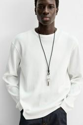T-SHIRT IN CHECK TEXTURE
