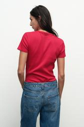 RIBBED SHORT SLEEVE T-SHIRT