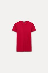 RIBBED SHORT SLEEVE T-SHIRT