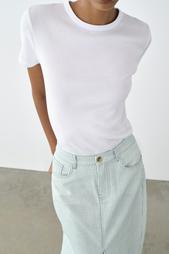 RIBBED SHORT SLEEVE T-SHIRT