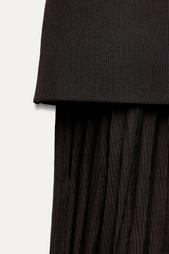 COMBINED PLEATED KNIT SKIRT