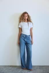 HIGH-WAIST WIDE-LEG TRF JEANS