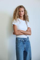 HIGH-WAIST WIDE-LEG TRF JEANS