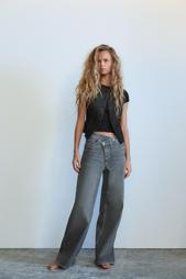 HIGH-WAIST WIDE-LEG TRF JEANS