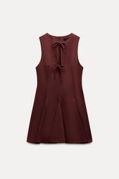 SHORT DRESS WITH BOWS AND GODET HEM