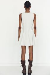 SHORT DRESS WITH BOWS AND GODET HEM