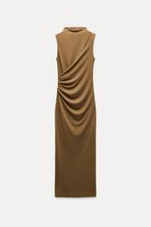 DRAPED MIDI DRESS