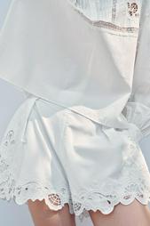 ZW COLLECTION EMBROIDERED SHORTS WITH DARTS