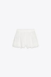 ZW COLLECTION EMBROIDERED SHORTS WITH DARTS