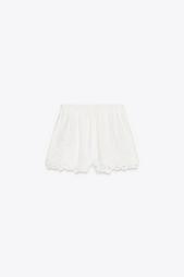 ZW COLLECTION EMBROIDERED SHORTS WITH DARTS