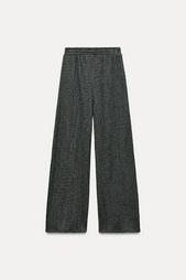 TEXTURED WIDE-LEG TROUSERS