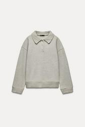 SOFT POLO COLLAR SWEATSHIRT