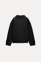 SOFT POLO COLLAR SWEATSHIRT