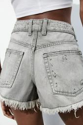 TRF RIPPED MID-RISE DENIM SHORTS