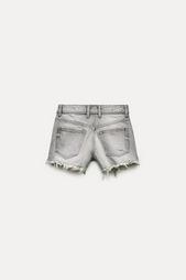 TRF RIPPED MID-RISE DENIM SHORTS