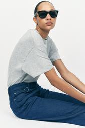 ZW COLLECTION HIGH-WAIST BOOTCUT CROPPED JEANS