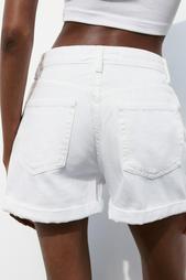 TRF HIGH-RISE MOM FIT DENIM BERMUDA SHORTS