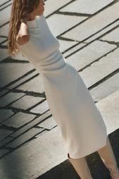 STRETCH KNIT MIDI DRESS