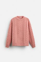 WOOL CABLE-KNIT SWEATER