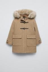 WOOL BLEND DUFFLE COAT WITH TOGGLES