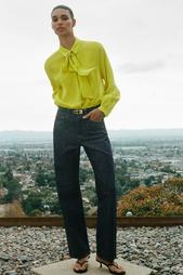 Z1975 HIGH-WAIST STRAIGHT SLIM FIT BELTED JEANS