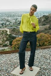 Z1975 HIGH-WAIST STRAIGHT SLIM FIT BELTED JEANS
