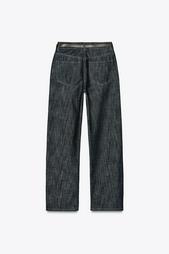 Z1975 HIGH-WAIST STRAIGHT SLIM FIT BELTED JEANS
