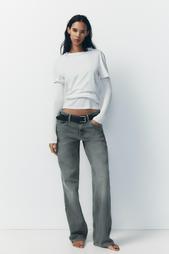 TRF WIDE-LEG MID-WAIST JEANS