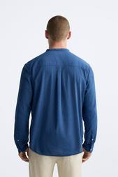 CREASED-EFFECT COTTON SHIRT