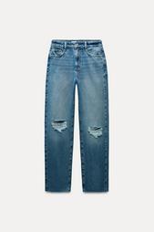 Z1975 STRAIGHT HIGH-WAIST RIPPED JEANS