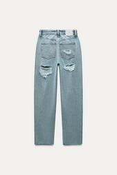 Z1975 STRAIGHT HIGH-WAIST RIPPED JEANS