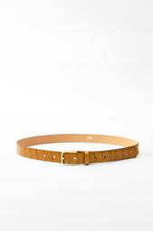 LEATHER BELT WITH SQUARE BUCKLE