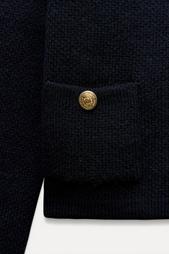 KNIT CARDIGAN WITH GOLDEN BUTTONS