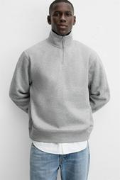 BASIC QUARTER ZIP SWEATSHIRT