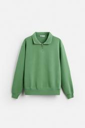 BASIC QUARTER ZIP SWEATSHIRT