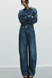 TRF MID-WAIST CROSSOVER BAGGY JEANS