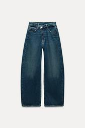 TRF MID-WAIST CROSSOVER BAGGY JEANS