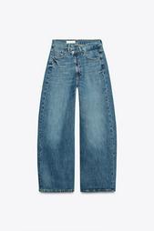 TRF MID-WAIST CROSSOVER BAGGY JEANS