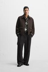 NANUSHKA X ZARA BELTED PLEAT-FRONT TROUSERS