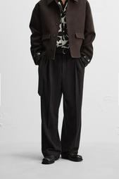 NANUSHKA X ZARA BELTED PLEAT-FRONT TROUSERS